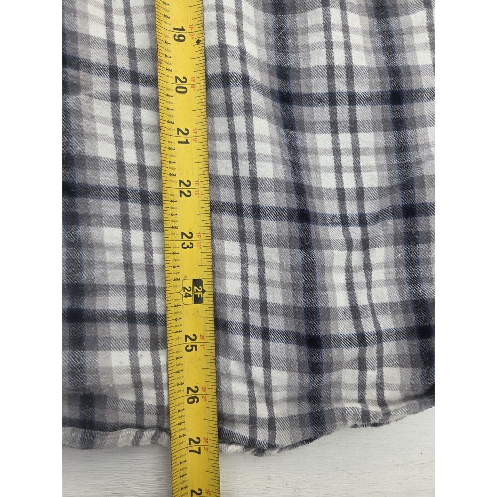 Pink Floyd Hooded Flannel Shirt Men XL Black White Plaid Dark Side Of Moon '73 - Picture 11 of 11